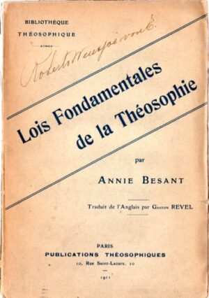 Lois fondamentales de la Théosophie.