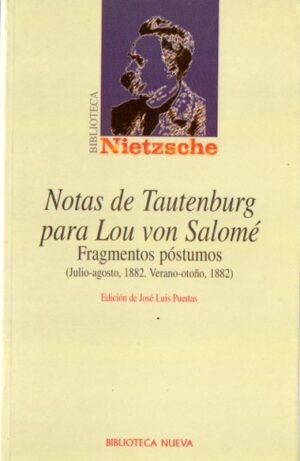 Notas de Tautenburgh para Lou von Salomé. Frágmentos póstumos (julio-agosto, 1882-verano-otoño, 1882).